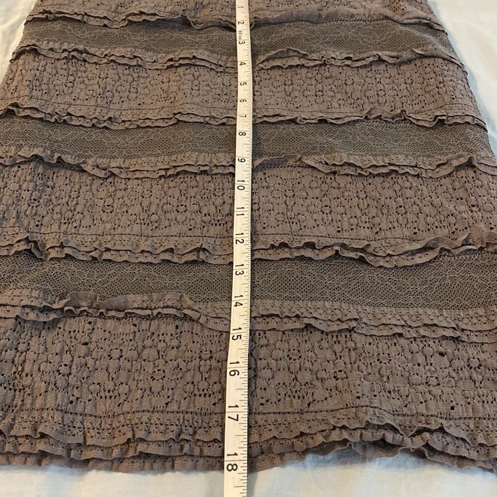Max Studio Grey Lace Ruffle Skirt Size Small - Picture 6 of 7
